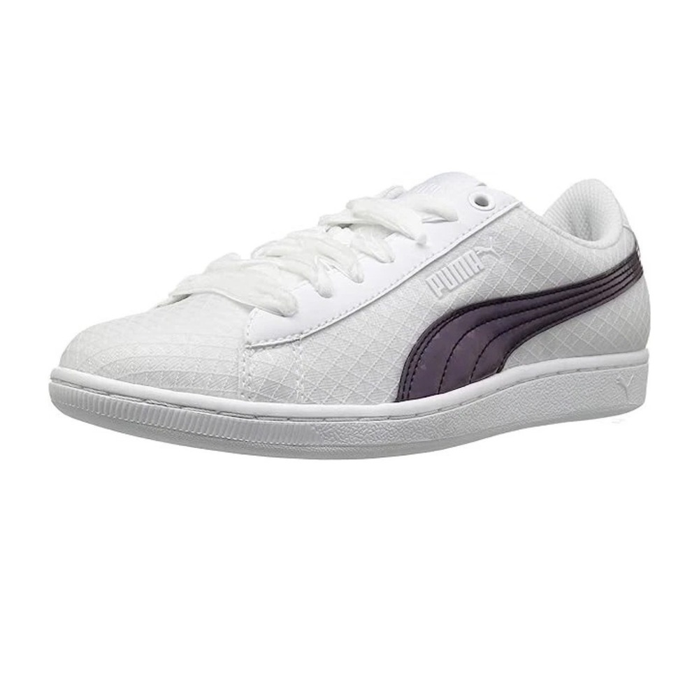 Puma Vikky Swan White Sneaker Iridescent Formstripe Women 6.5